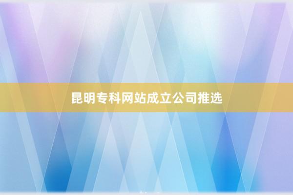 昆明专科网站成立公司推选